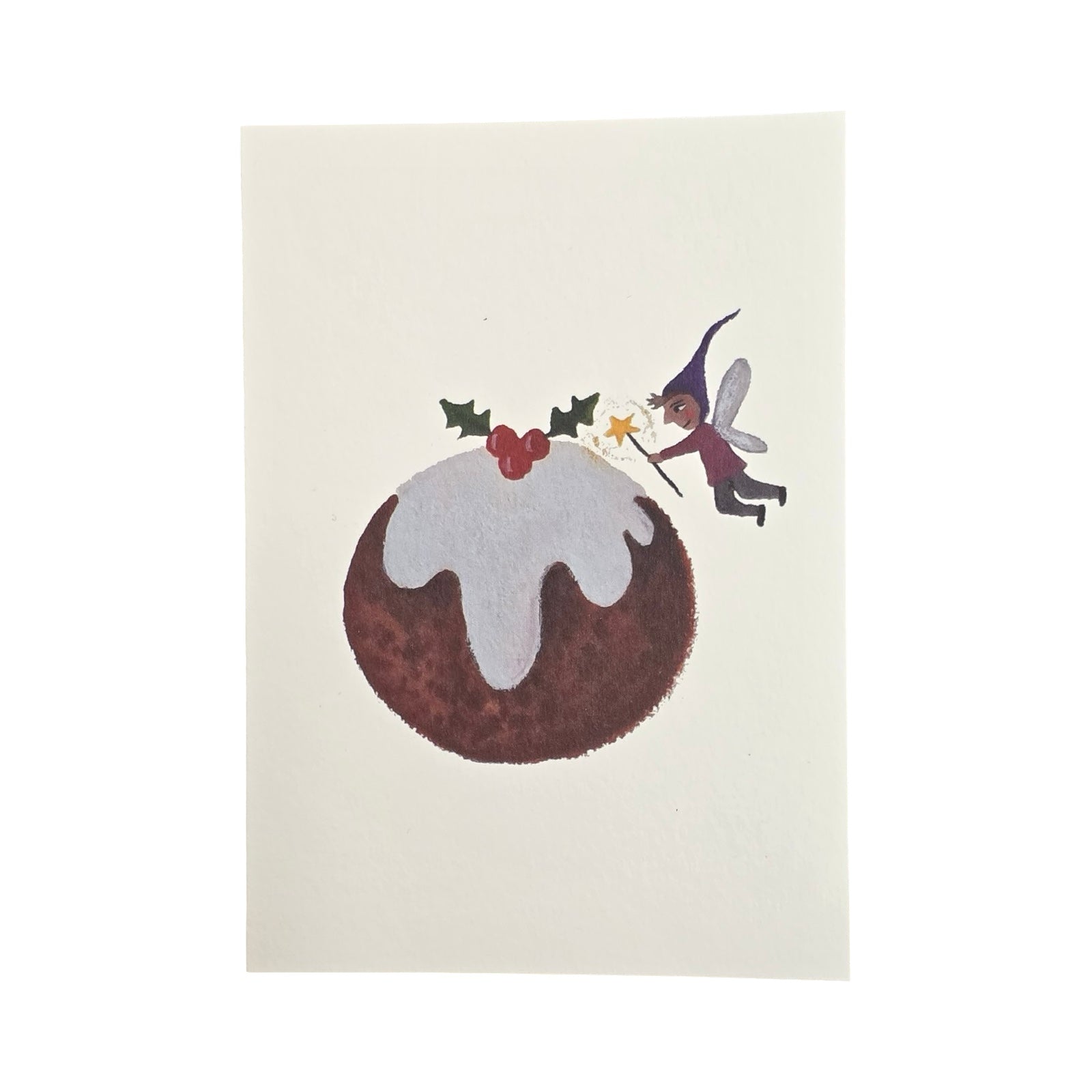 Christmas Pudding Fairy Card