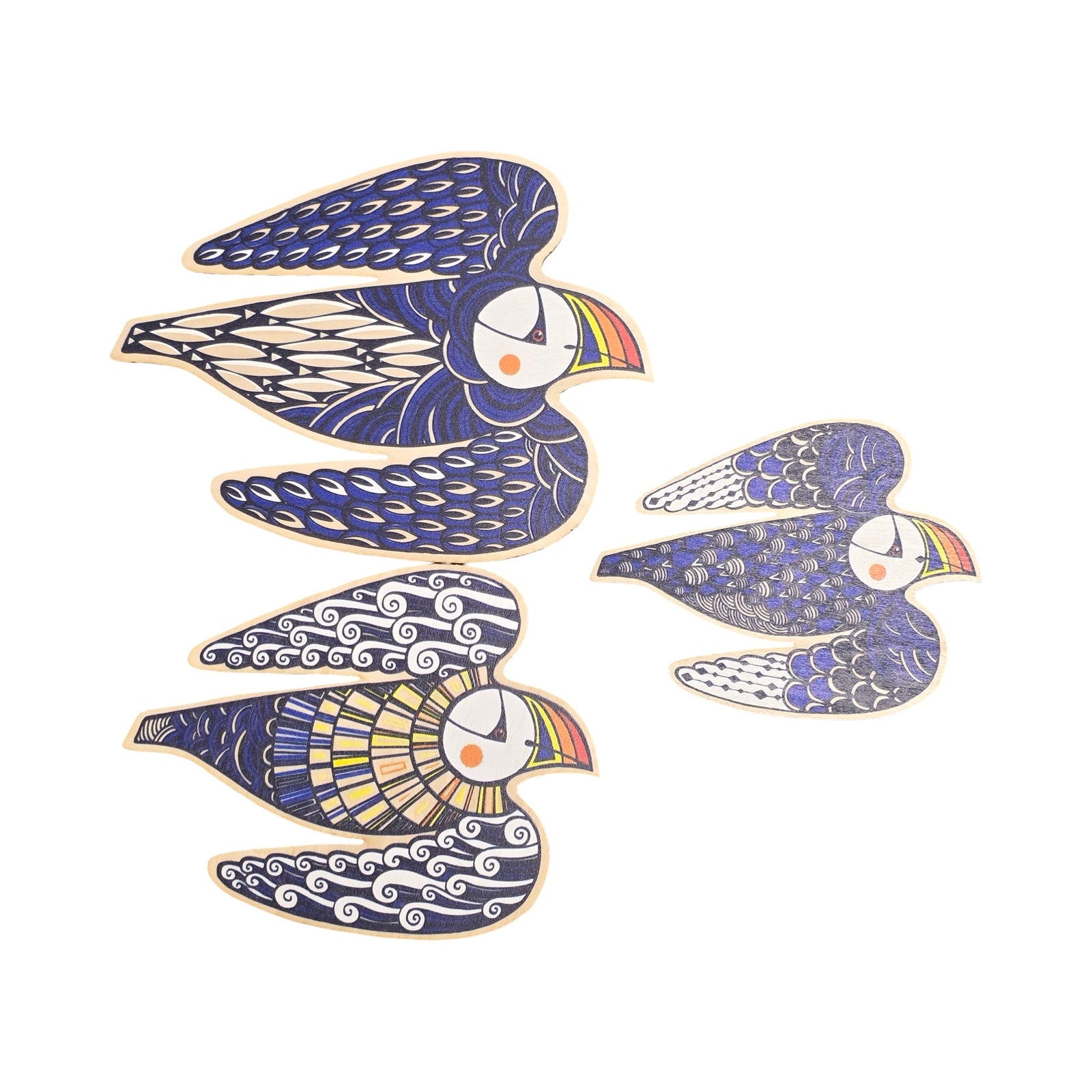 Puffin Wooden Birds Set