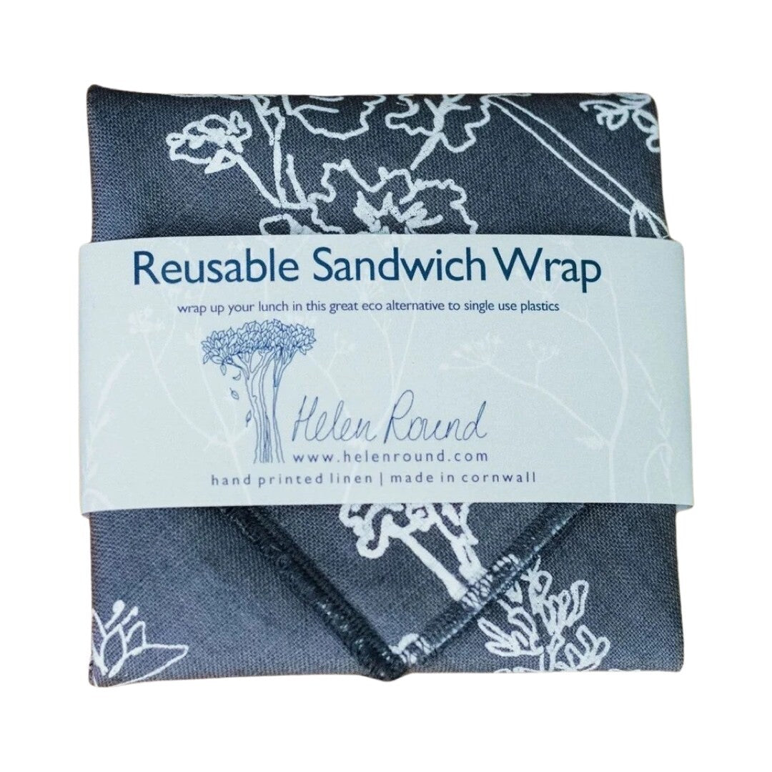These reusable linen washable sandwich bags are screen-printed using water-based inks.
