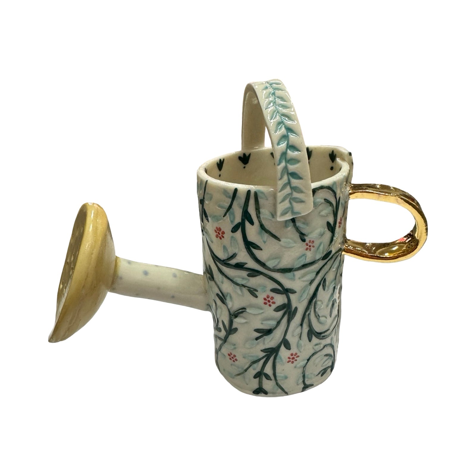 Robin Watering Can Porcelain Vase