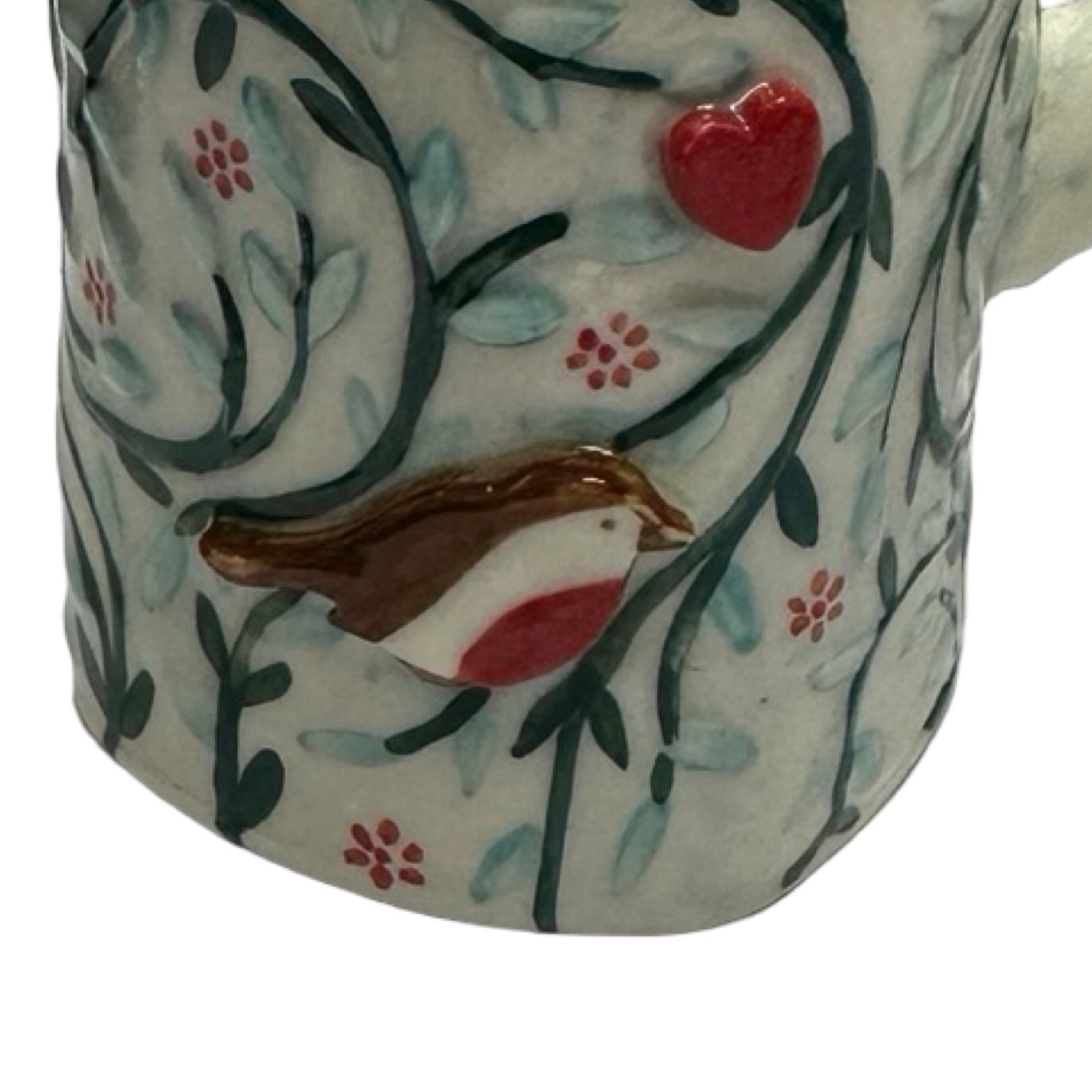 Robin Watering Can Porcelain Vase