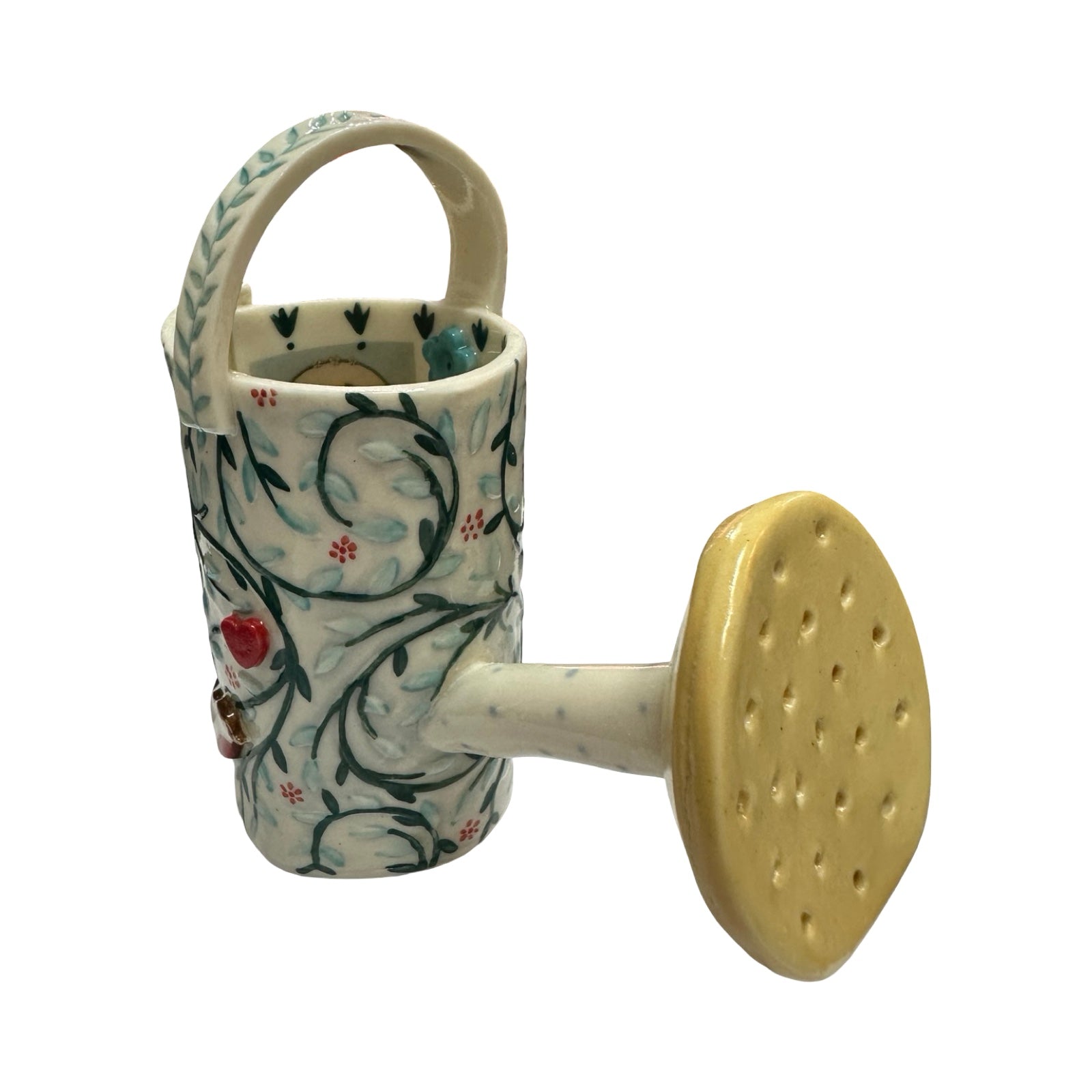 Robin Watering Can Porcelain Vase