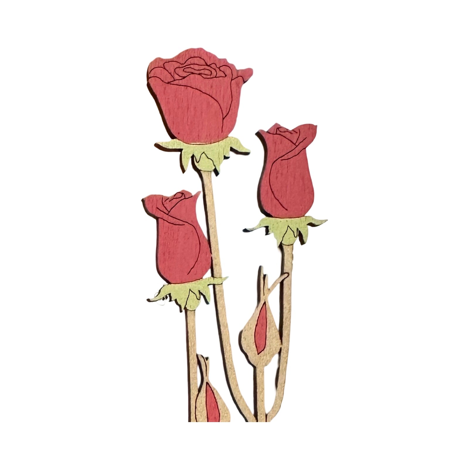 A rose wooden flower.