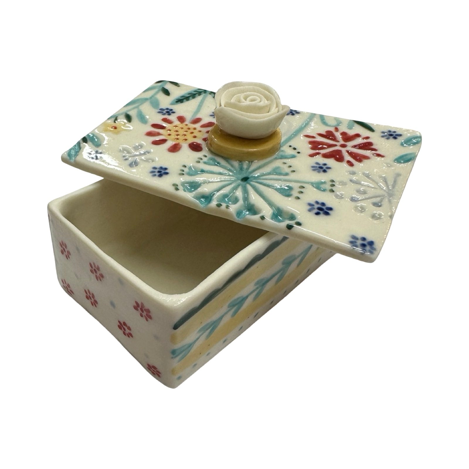Rose Porcelain Trinket Box