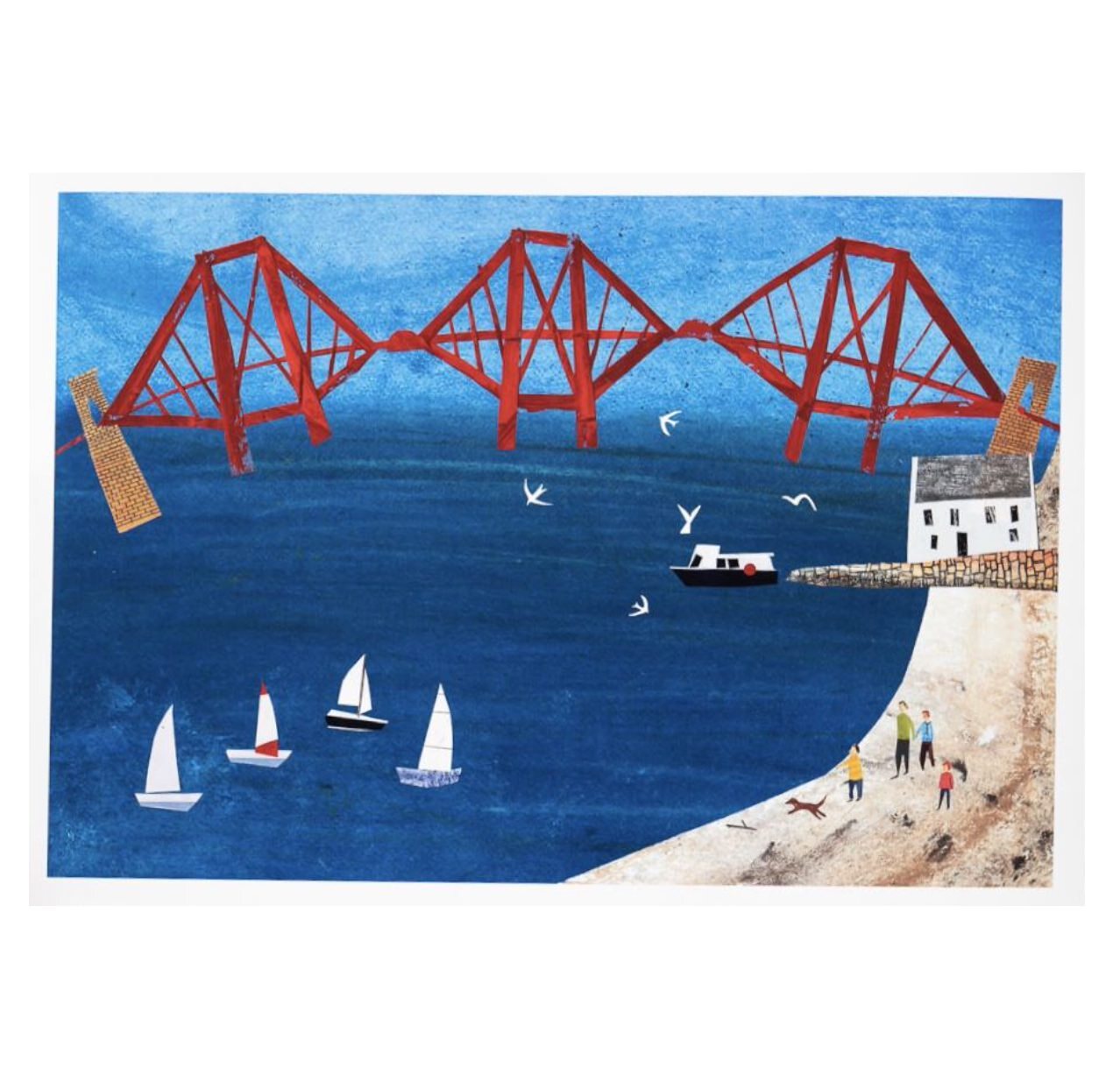 Forth Rail Bridge Mounted Print