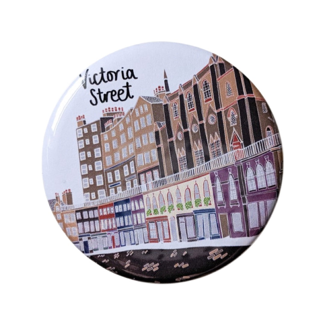 Victoria Street Edinburgh Round Magnet