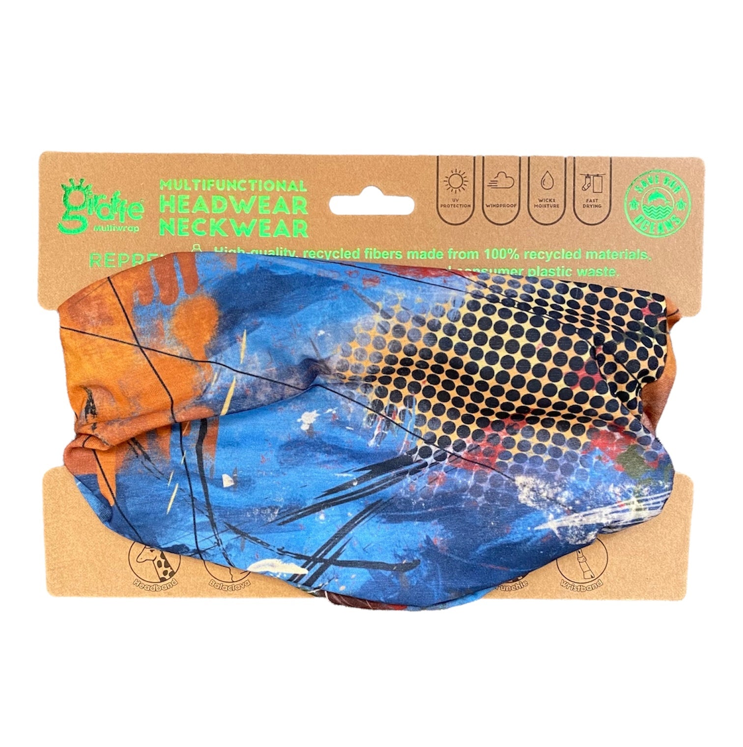 Blue Abstract Headwear