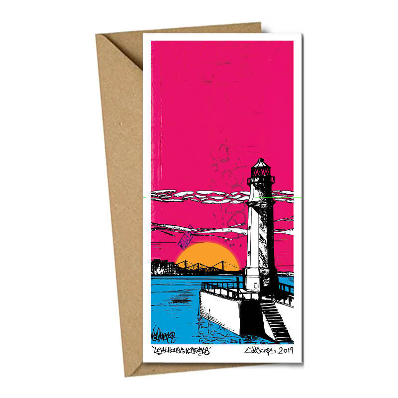 Lighthouse and Bridges Card