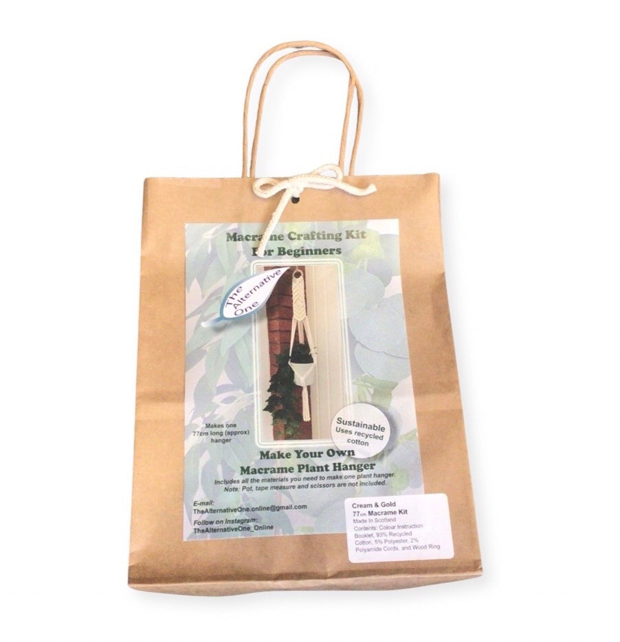 Chevron Macrame Plant Hanger Kit