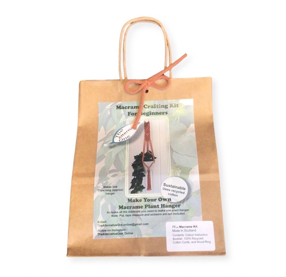 Chevron Macrame Plant Hanger Kit