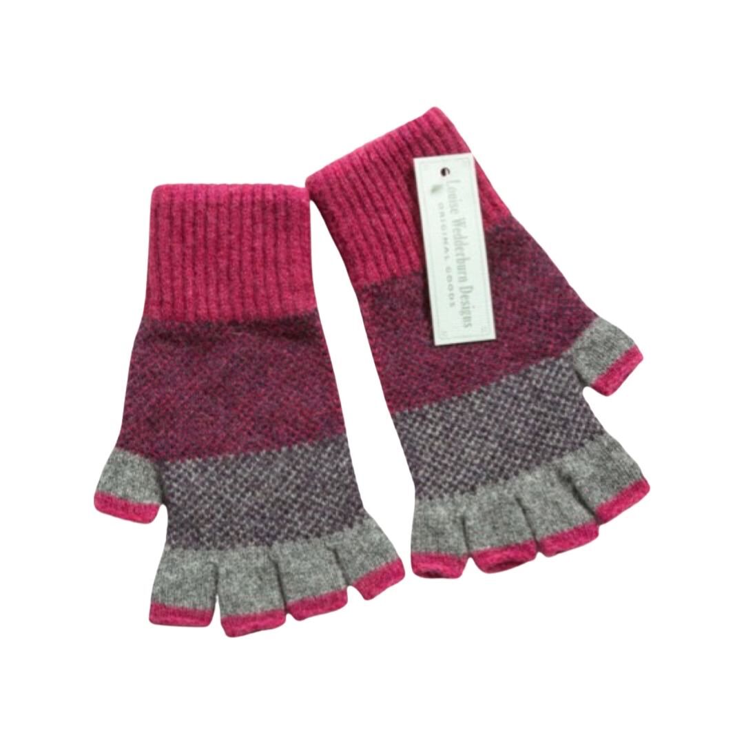Melange Lambswool Fingerless Gloves