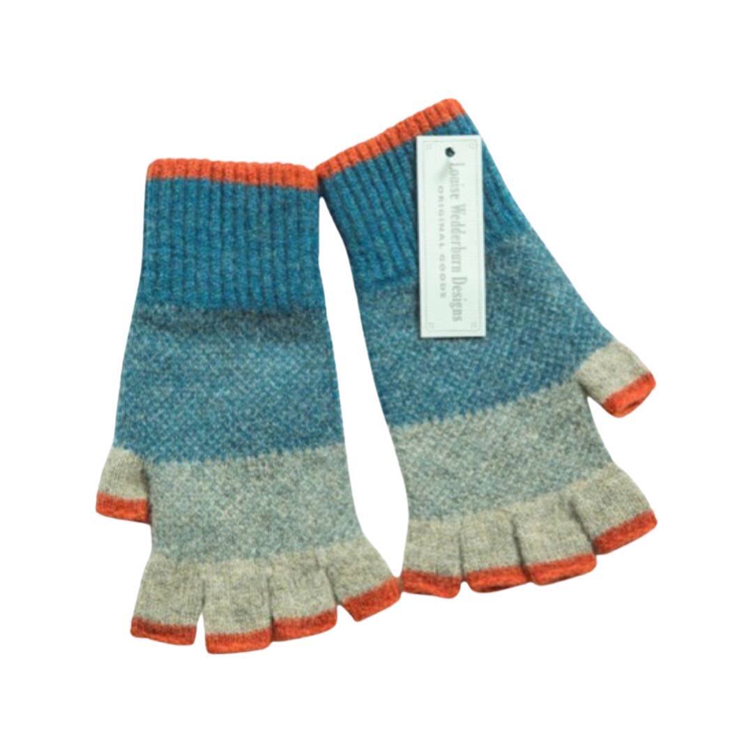 Melange Lambswool Fingerless Gloves