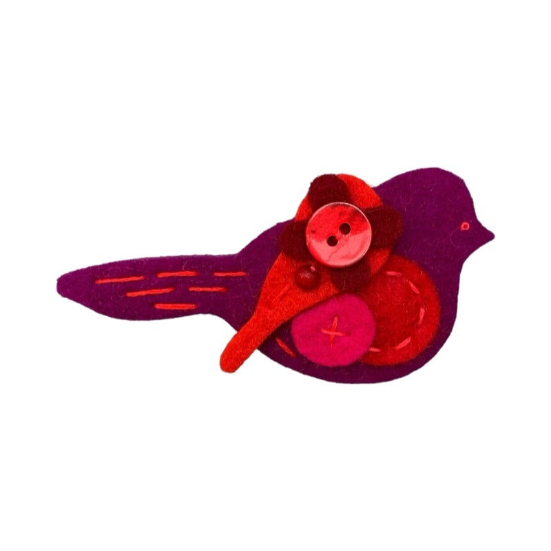 Pigeon Felt Brooch
