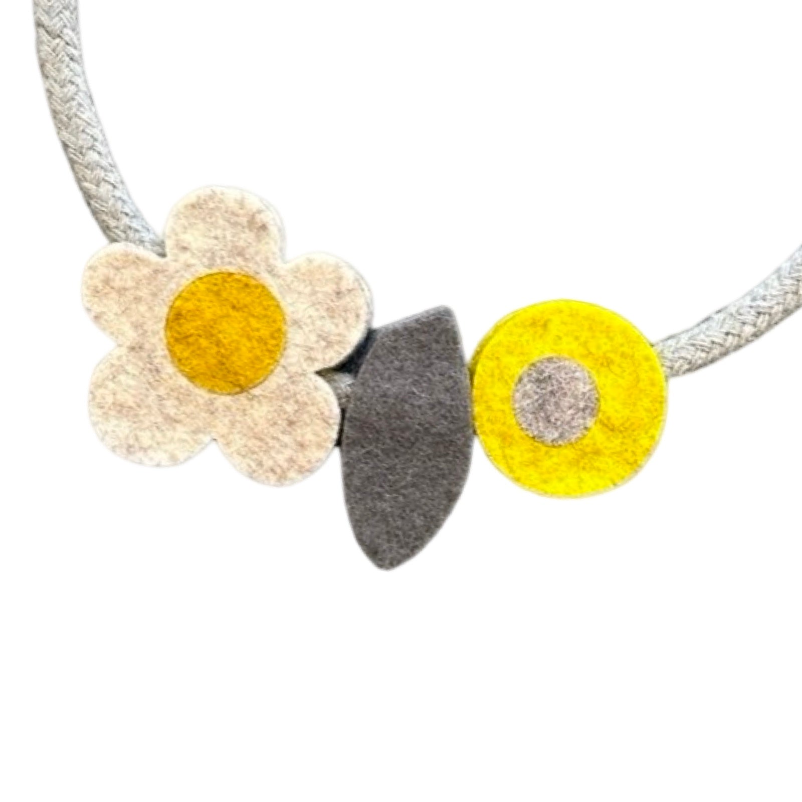 Daisy Bud Felt Necklace