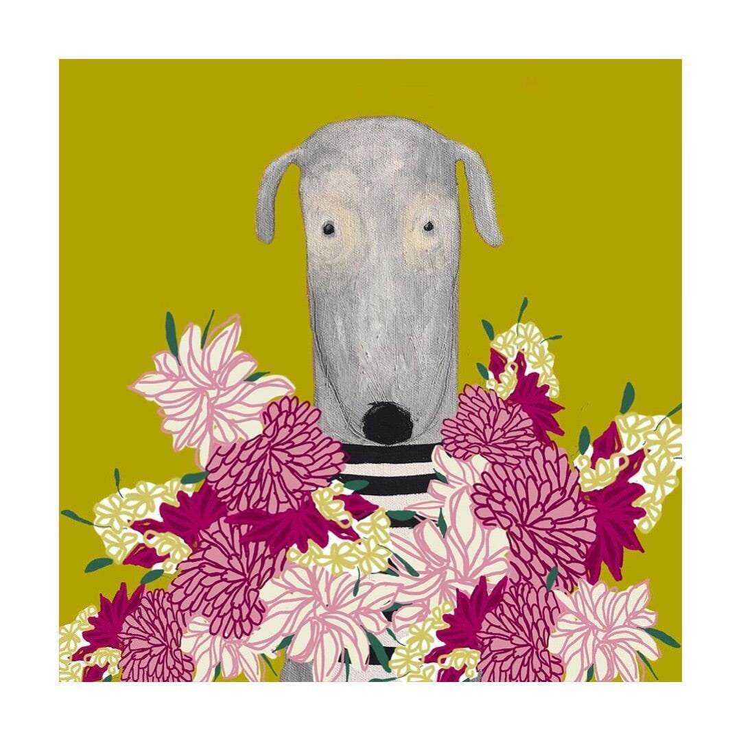 Trumpet and Flowers Card