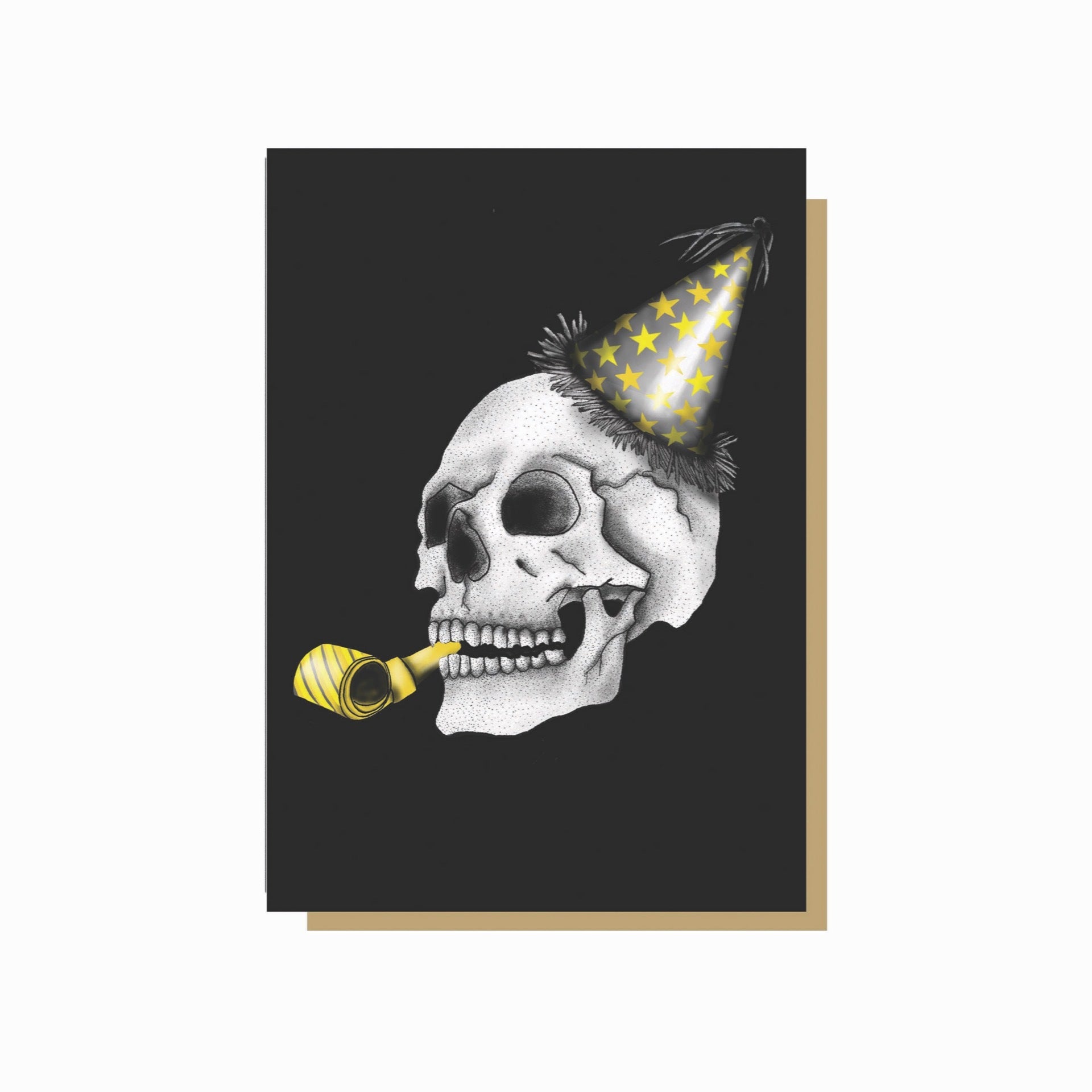 Skull Party Hat Card