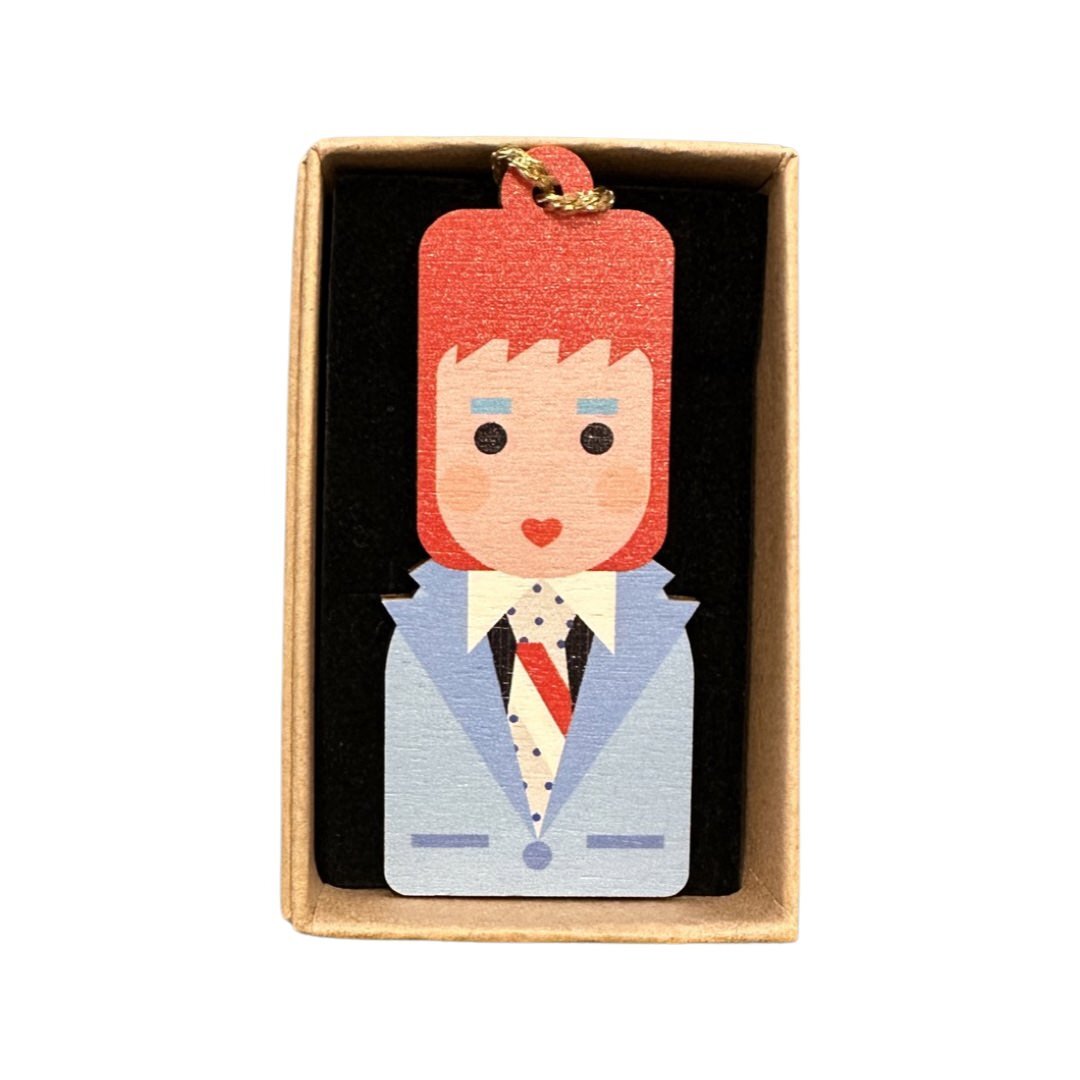 Bowie Wooden Decoration / Keyring