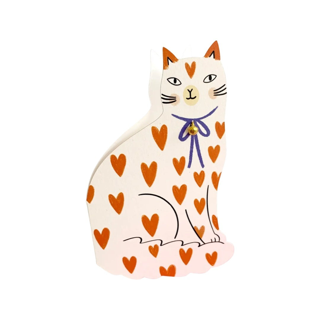 Love Hearts Cat Card