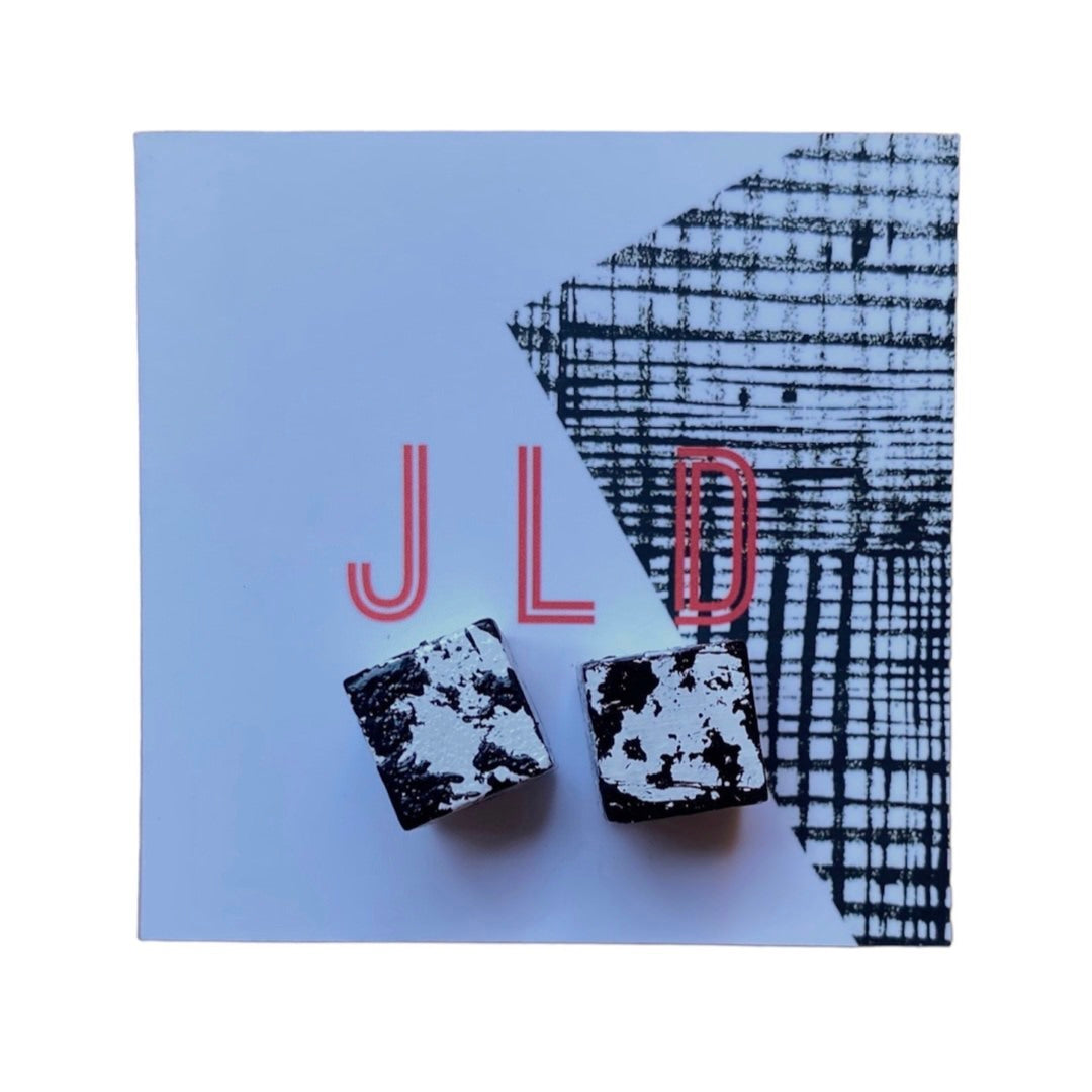 Cube Monochrome Stud Earrings