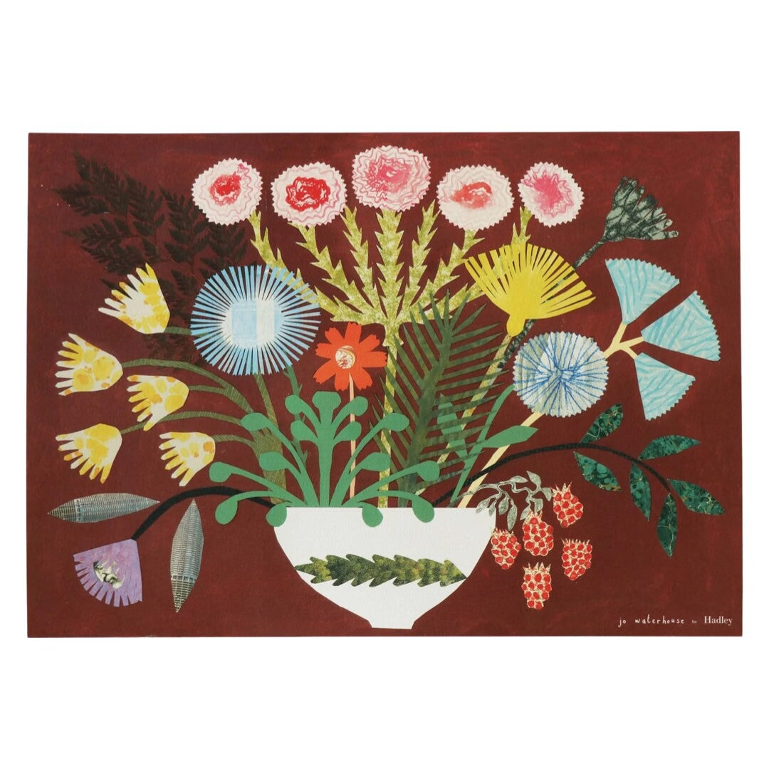 Bouquet Print Burgundy
