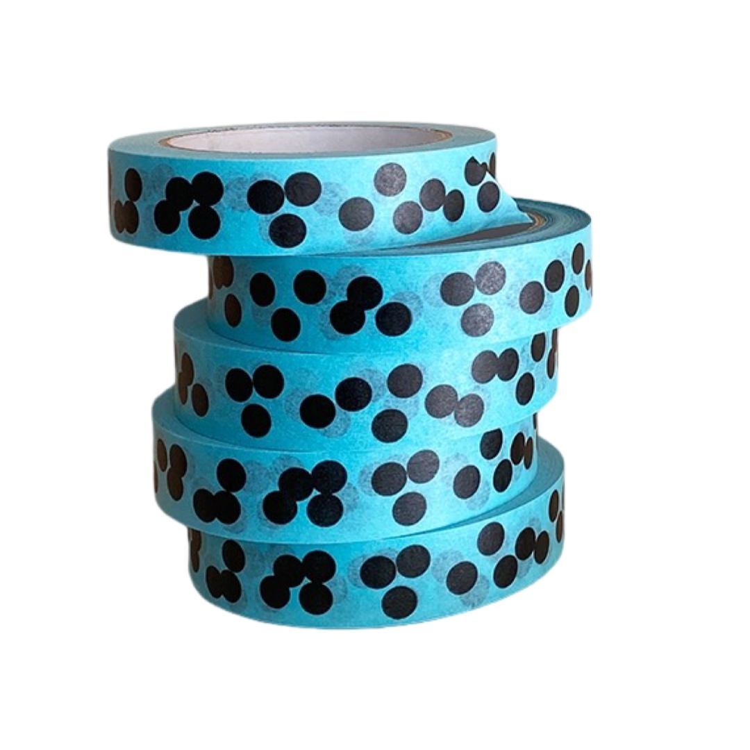 Turquoise Spots Patterned Paper Tape