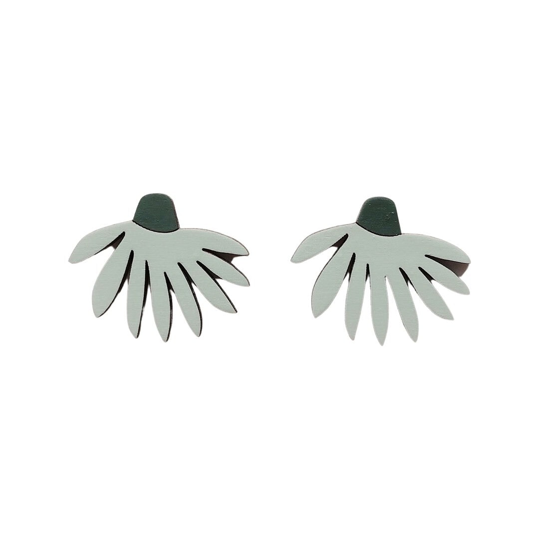 Daisy Wooden Stud Earrings