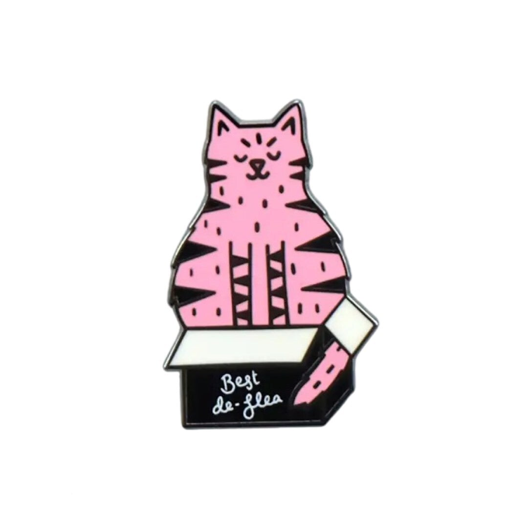 Cat in a Box Enamel Pin Badge