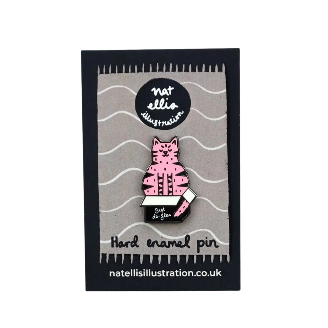 Cat in a Box Enamel Pin Badge