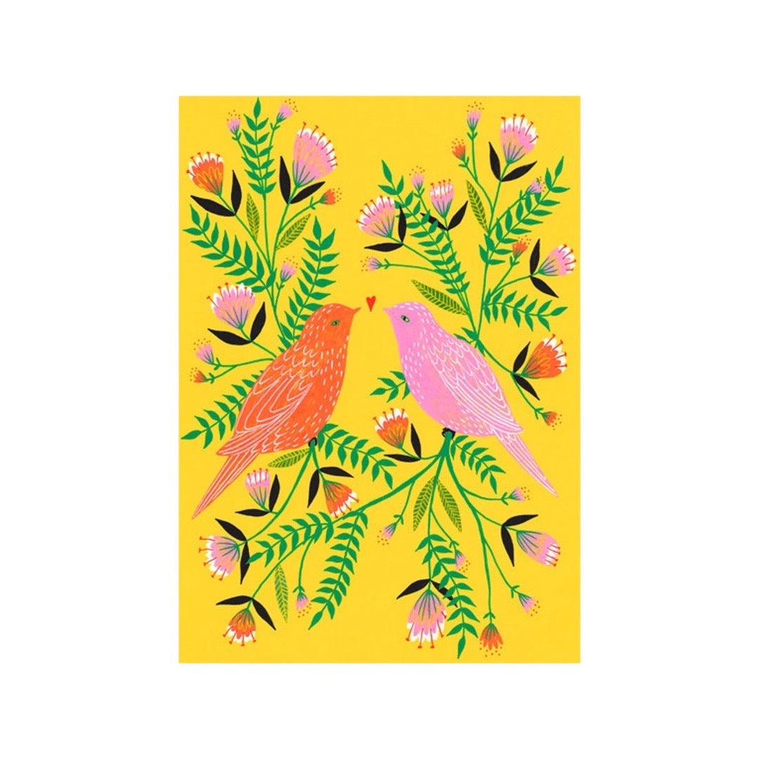 Lovebirds Postcard