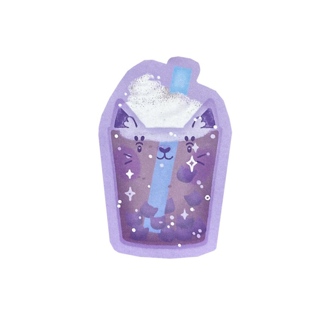 Cat Bubble Tea Sticker