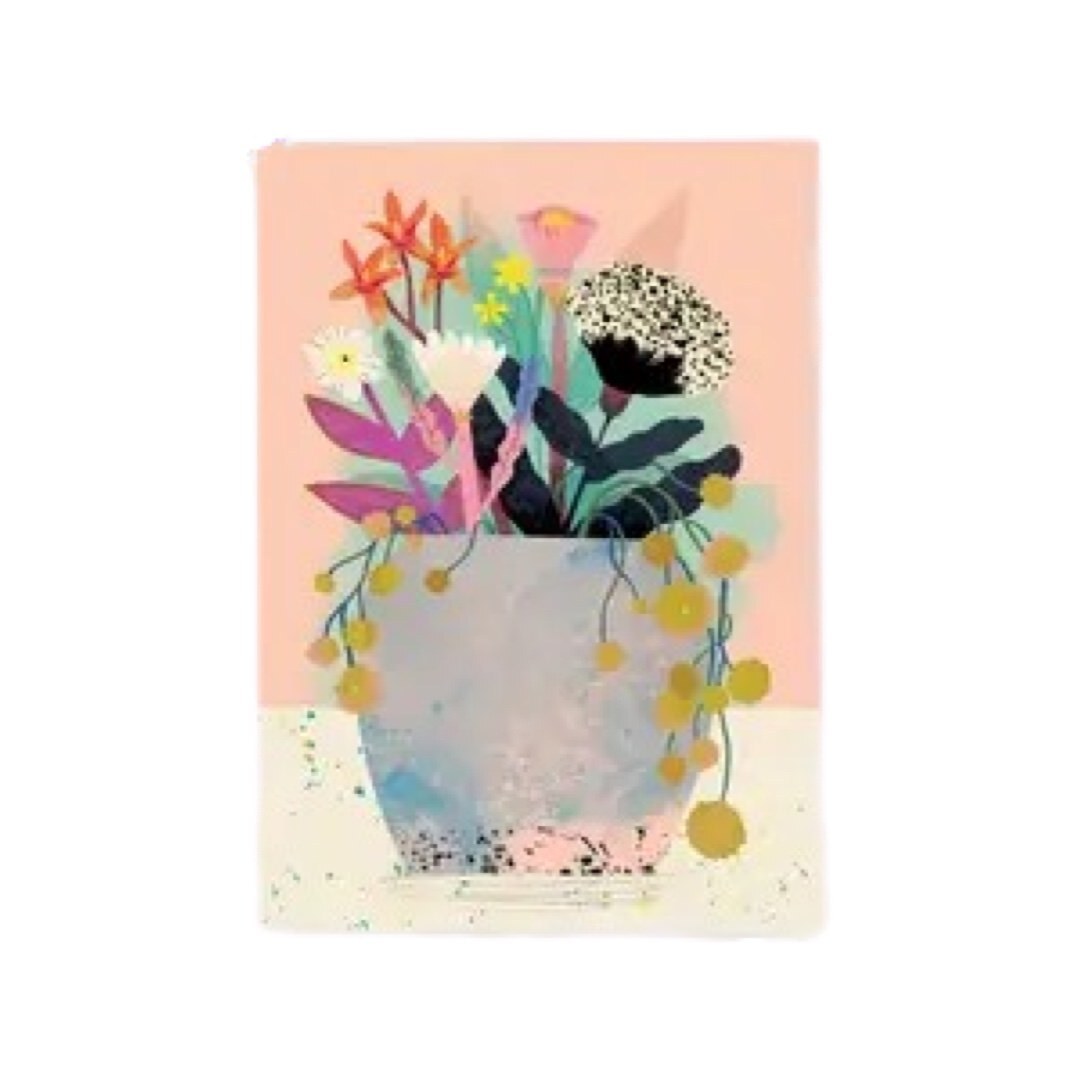 Flower Bunch Postcard Peach