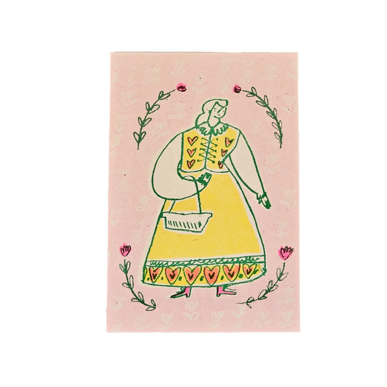 Folk Gardener Mini Print