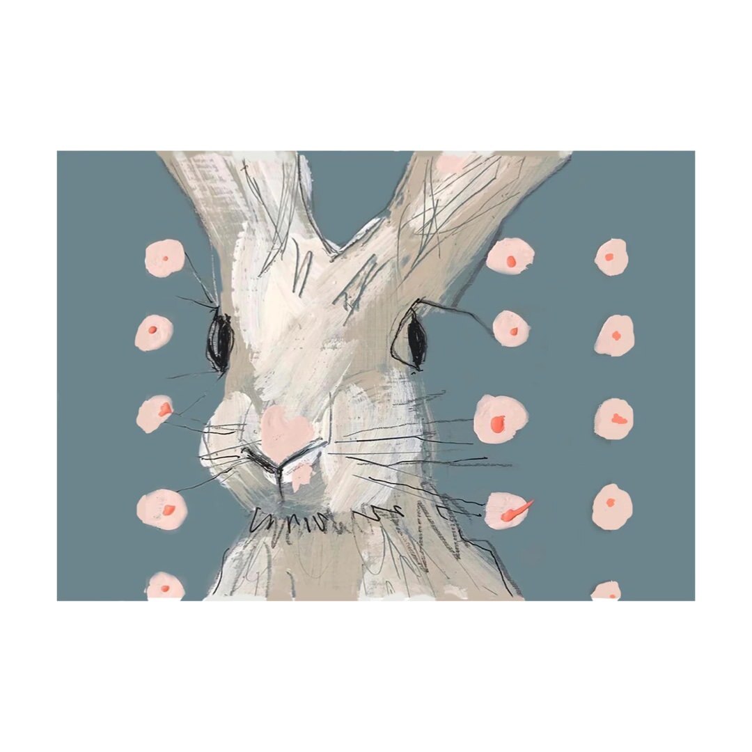 Mavis Bunny Print Blue