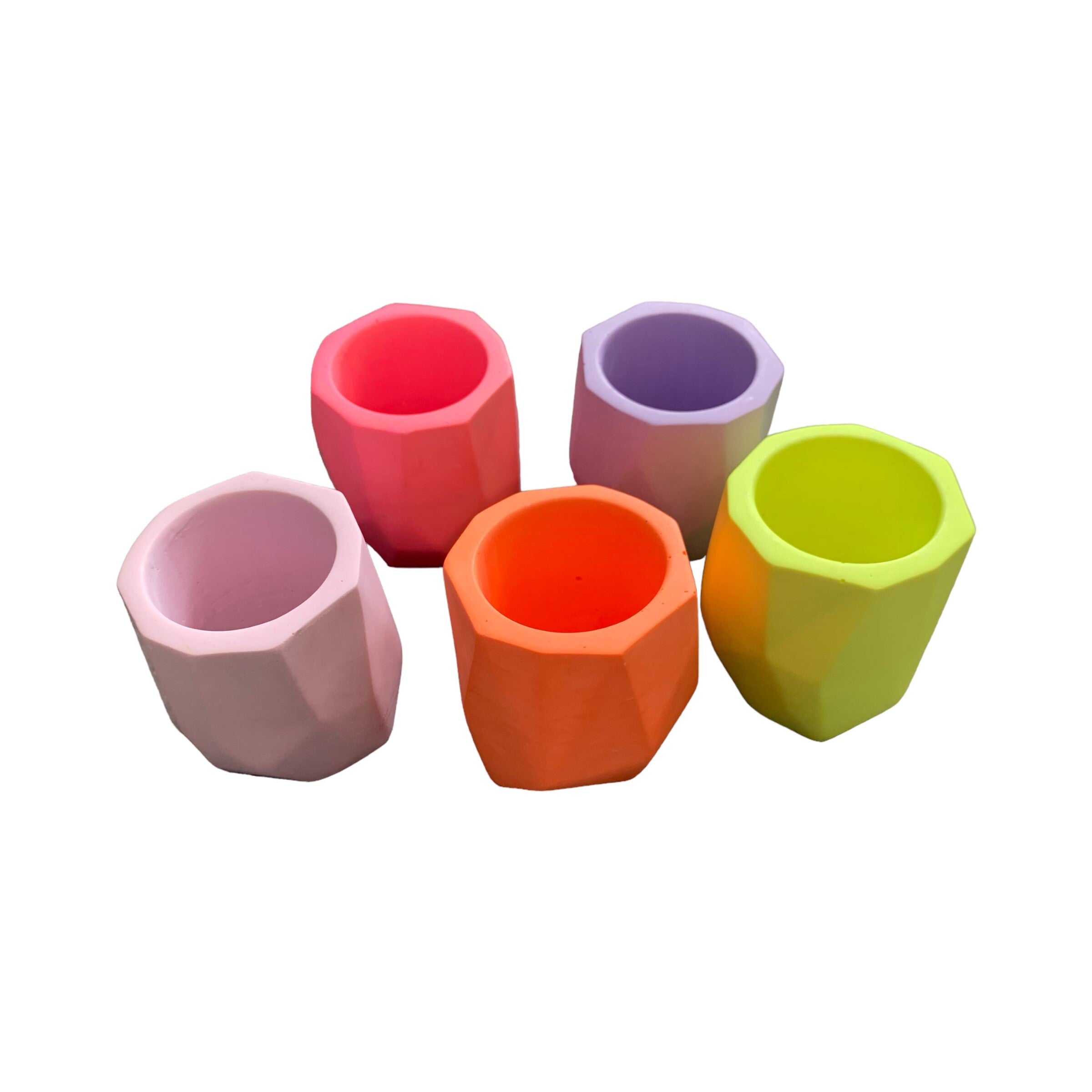 Block Colour Mini Geometric Pot