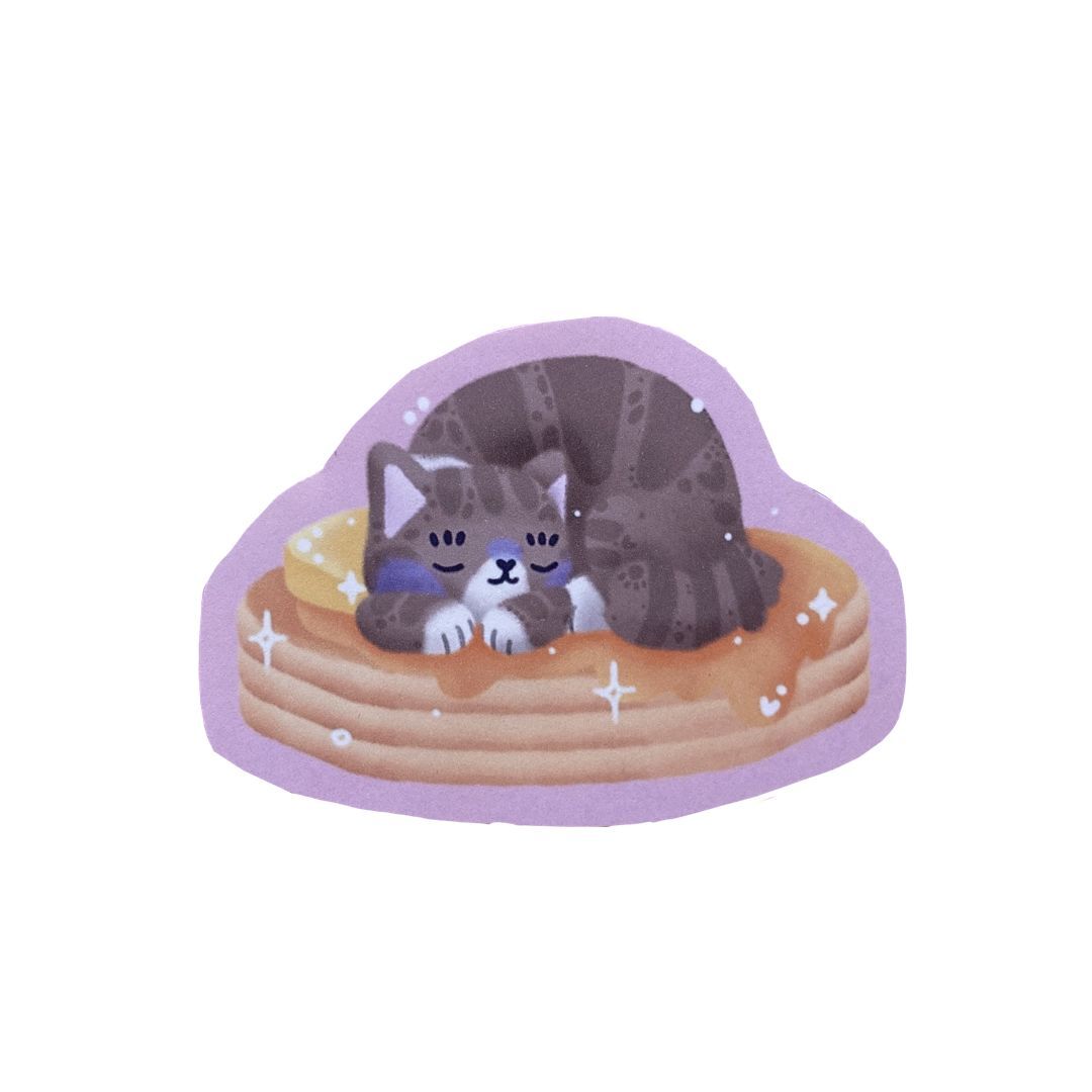 Pancake Cat Bed Sticker