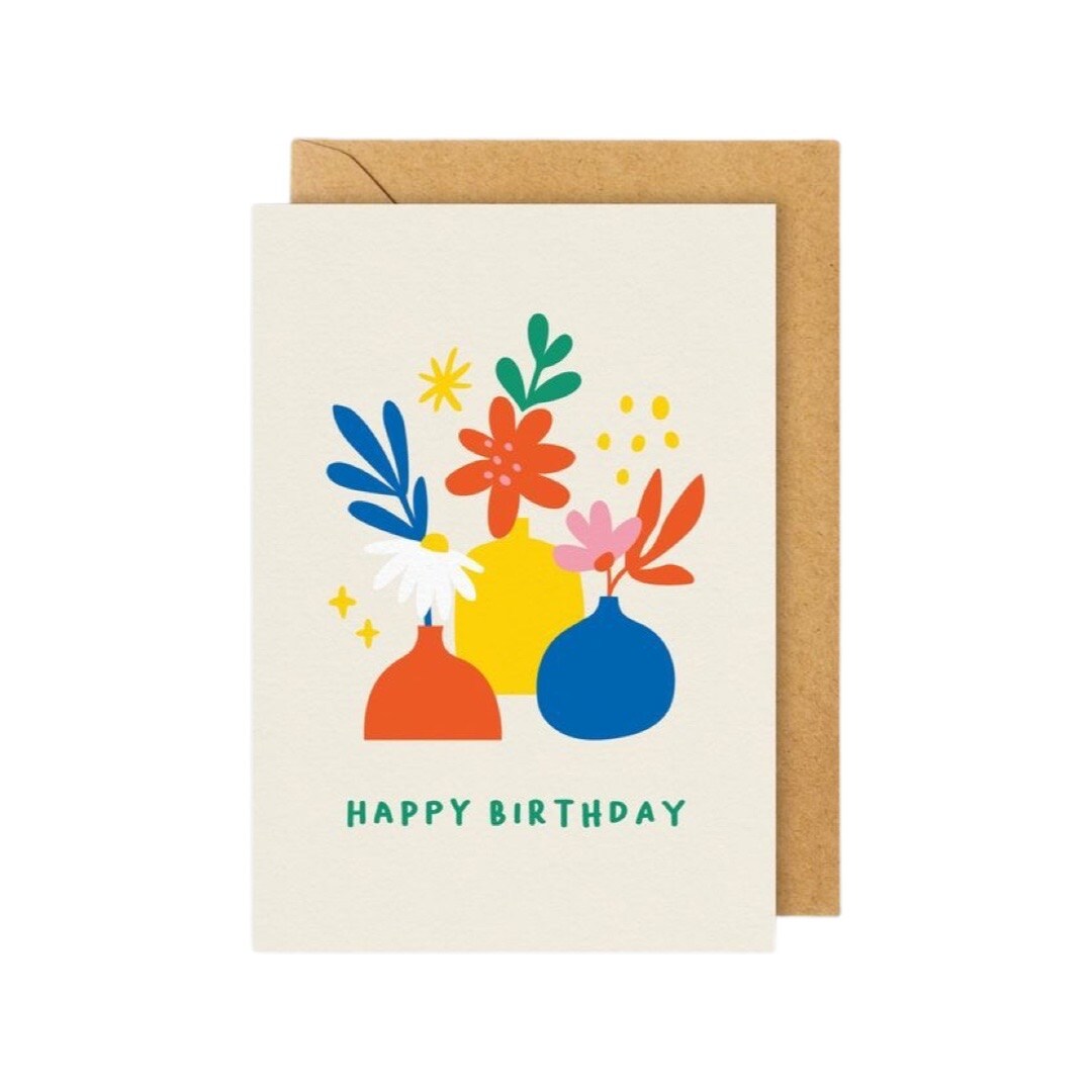 Happy Birthday Vase Card
