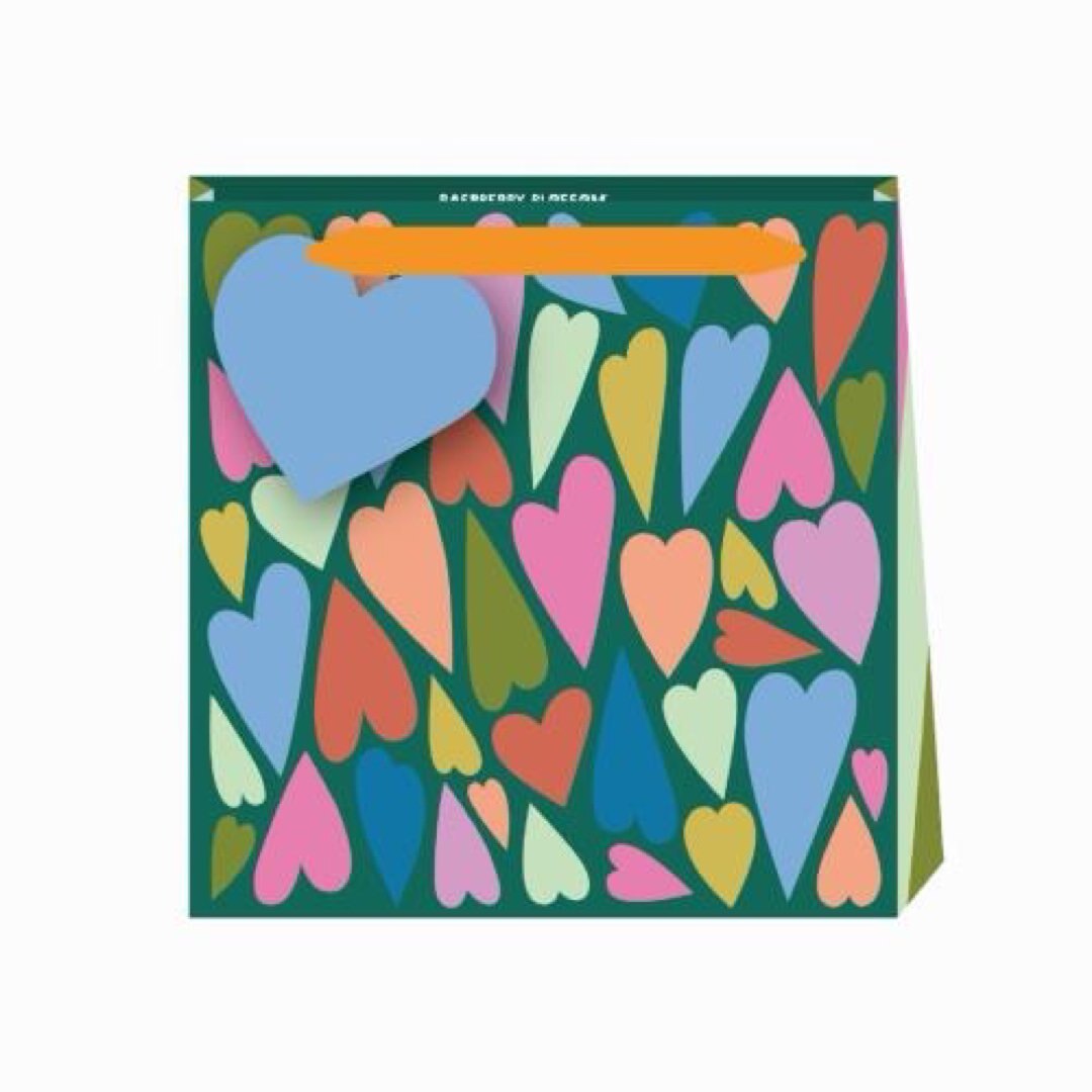 Rainbow Hearts Gift Bag Small