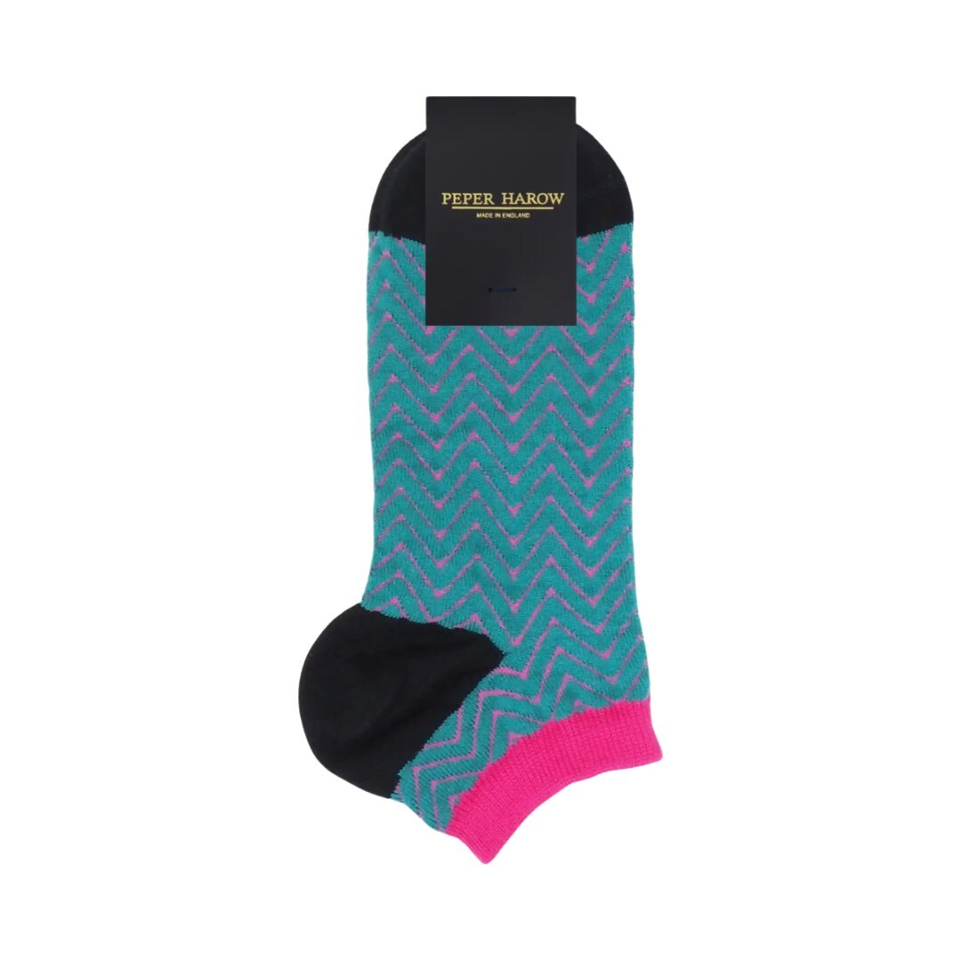 Zig Zag Ladies Trainer Socks