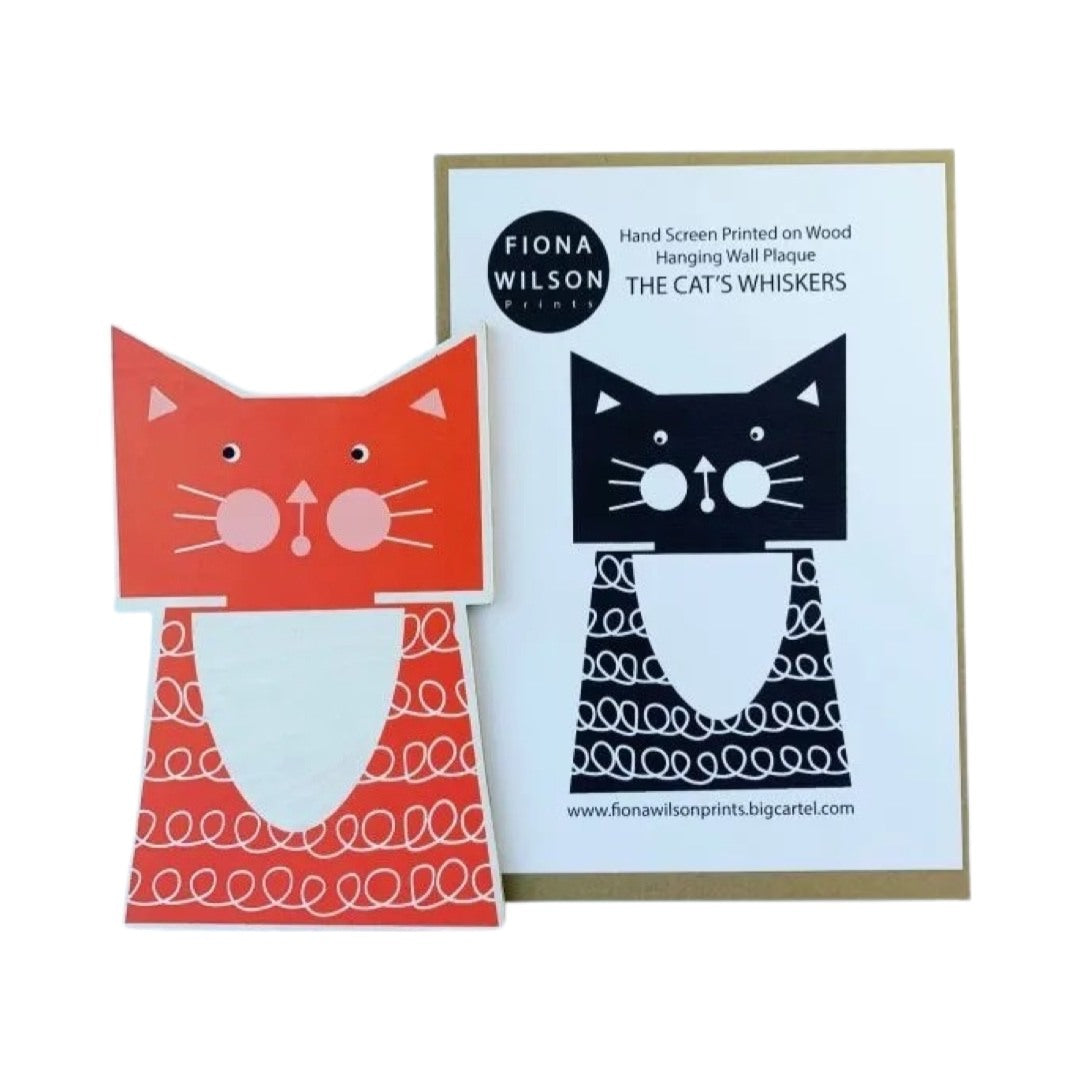 Kitty Cat Wooden Wall Plaque