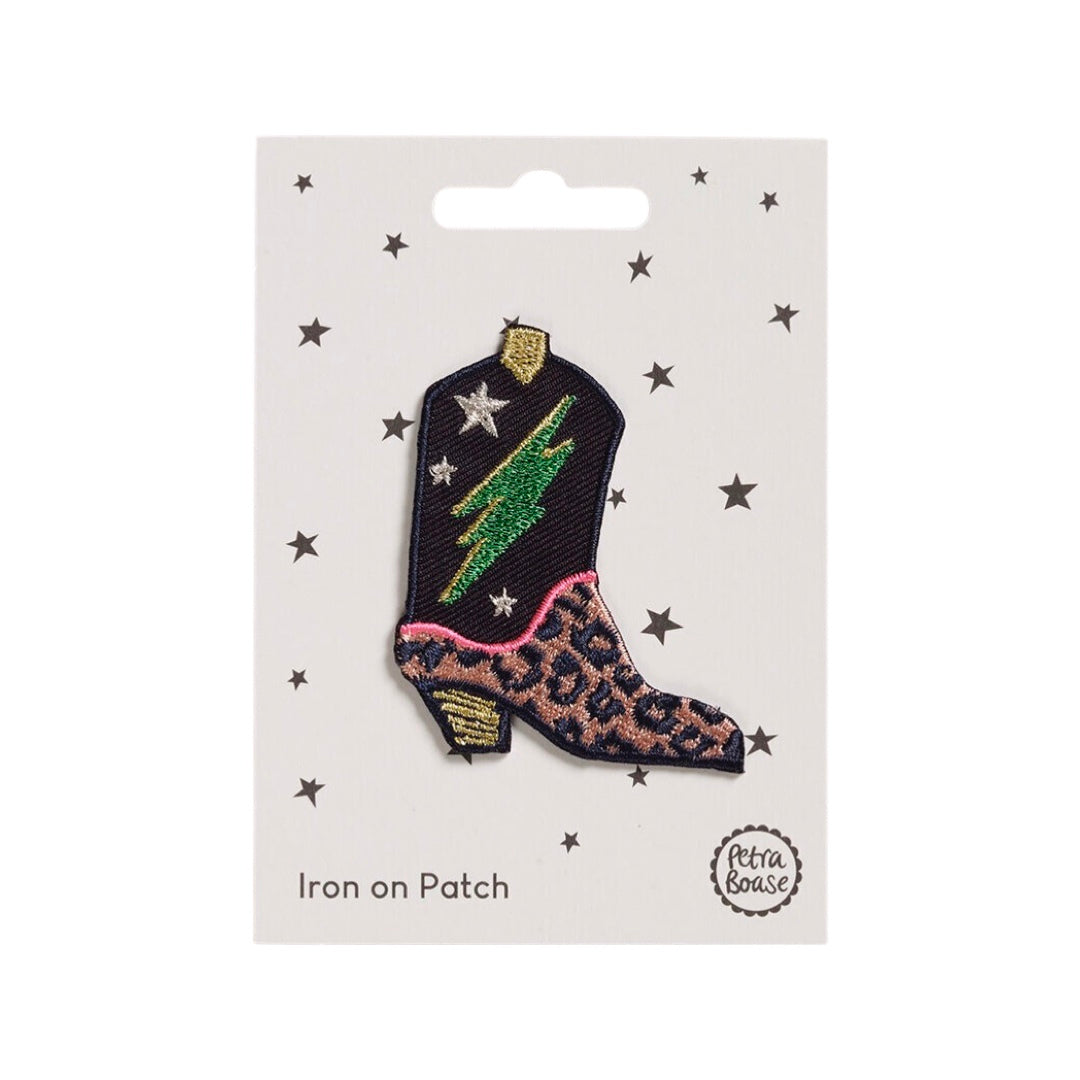 Cowboy Boot Iron On Patch