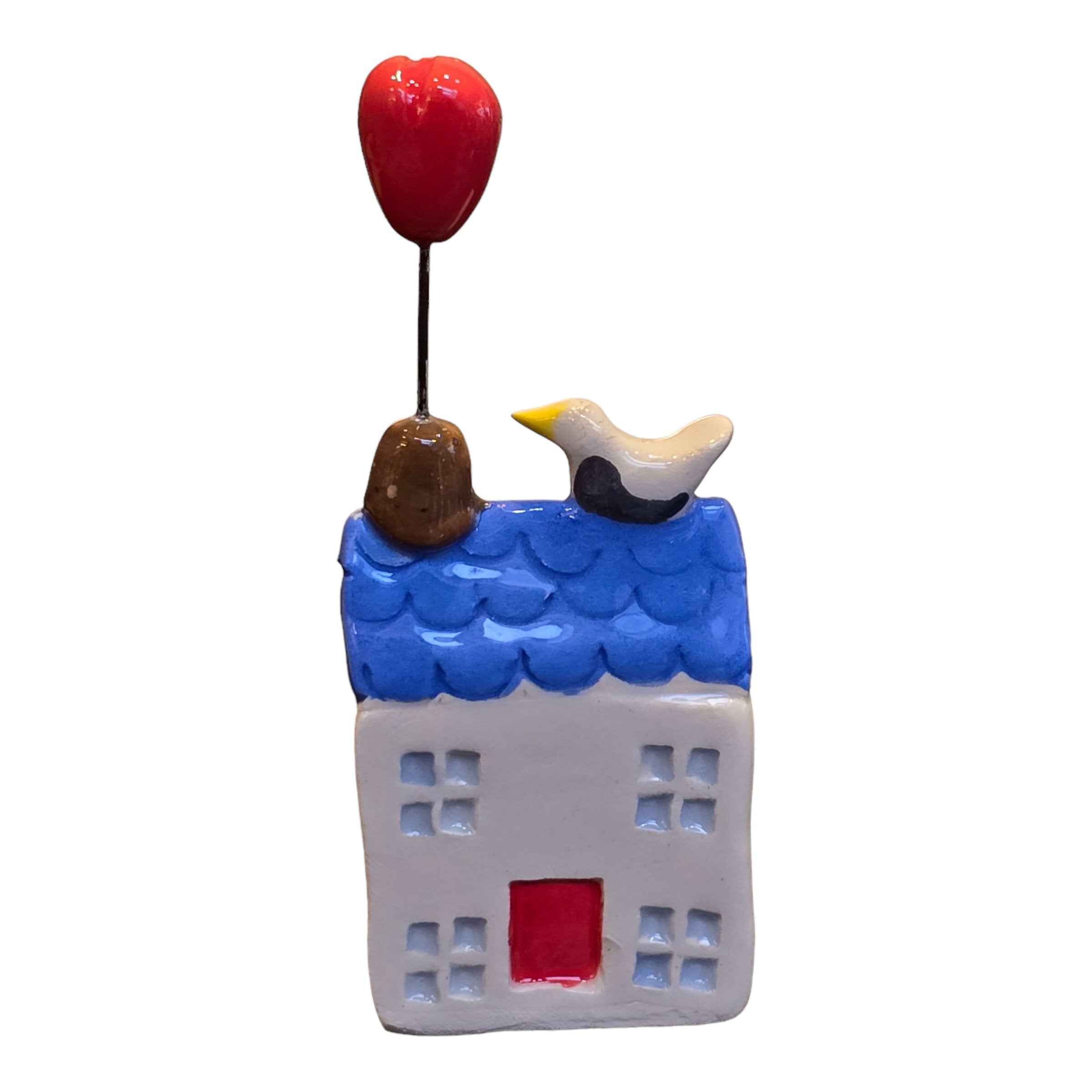 Ceramic Cottage with Love Heart