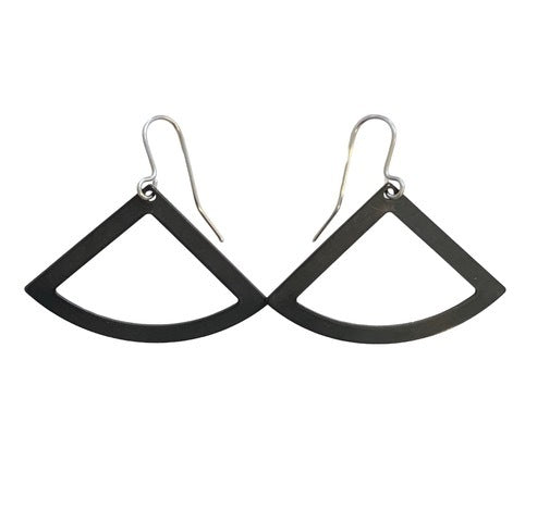 Black Graphic Swing Earrings