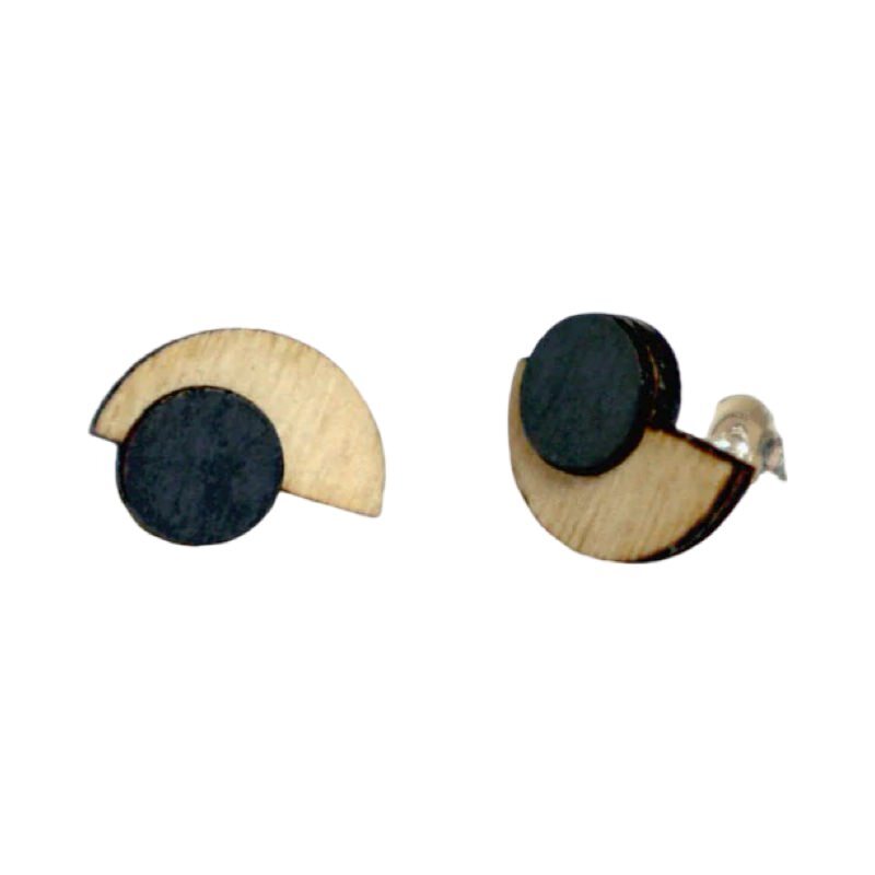 Kliun Wooden Stud Earrings