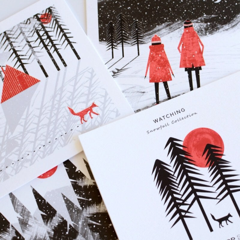 Snowfall Christmas Card 4 Pack