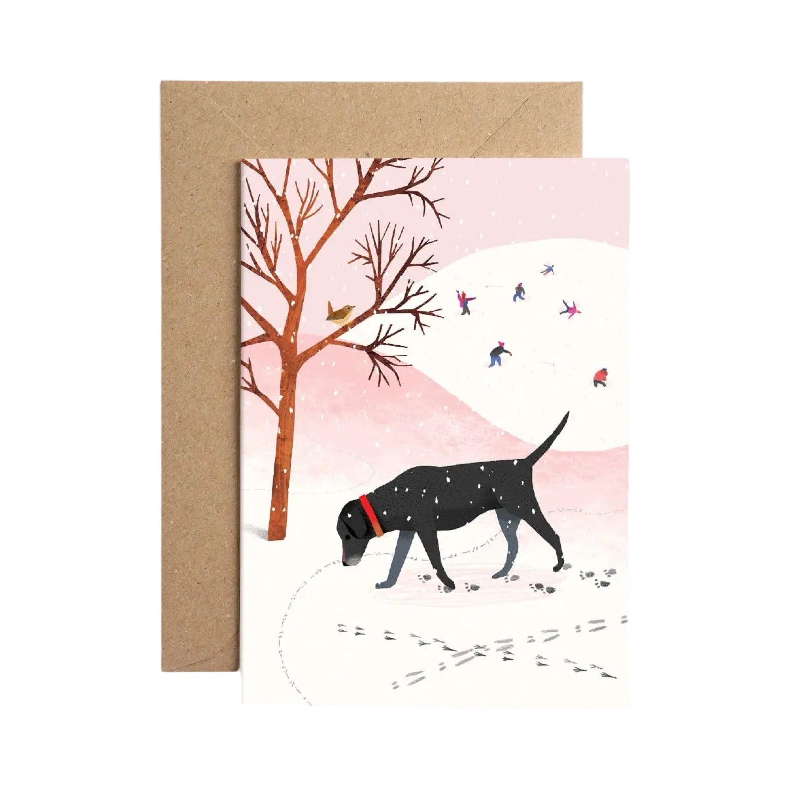 Dog in the Snow Christmas Card