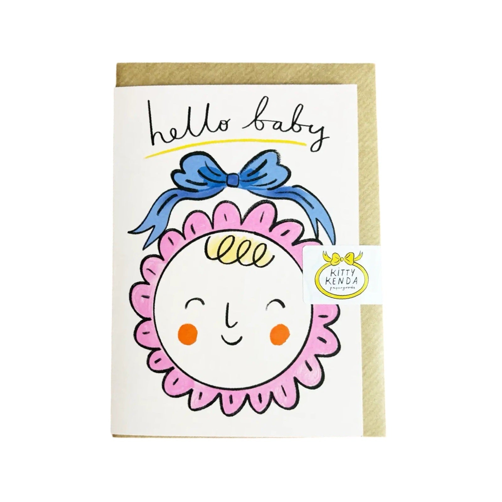 Hello Baby Bonnet Card