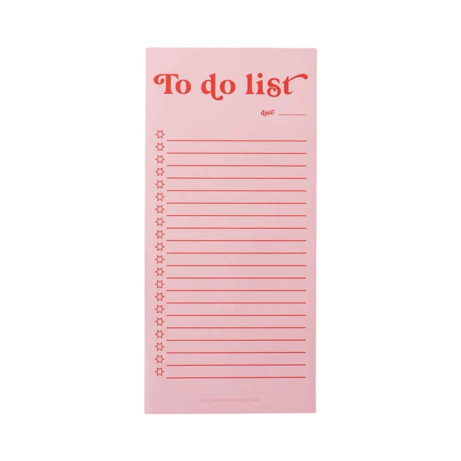 To Do List Pad Pink and Red