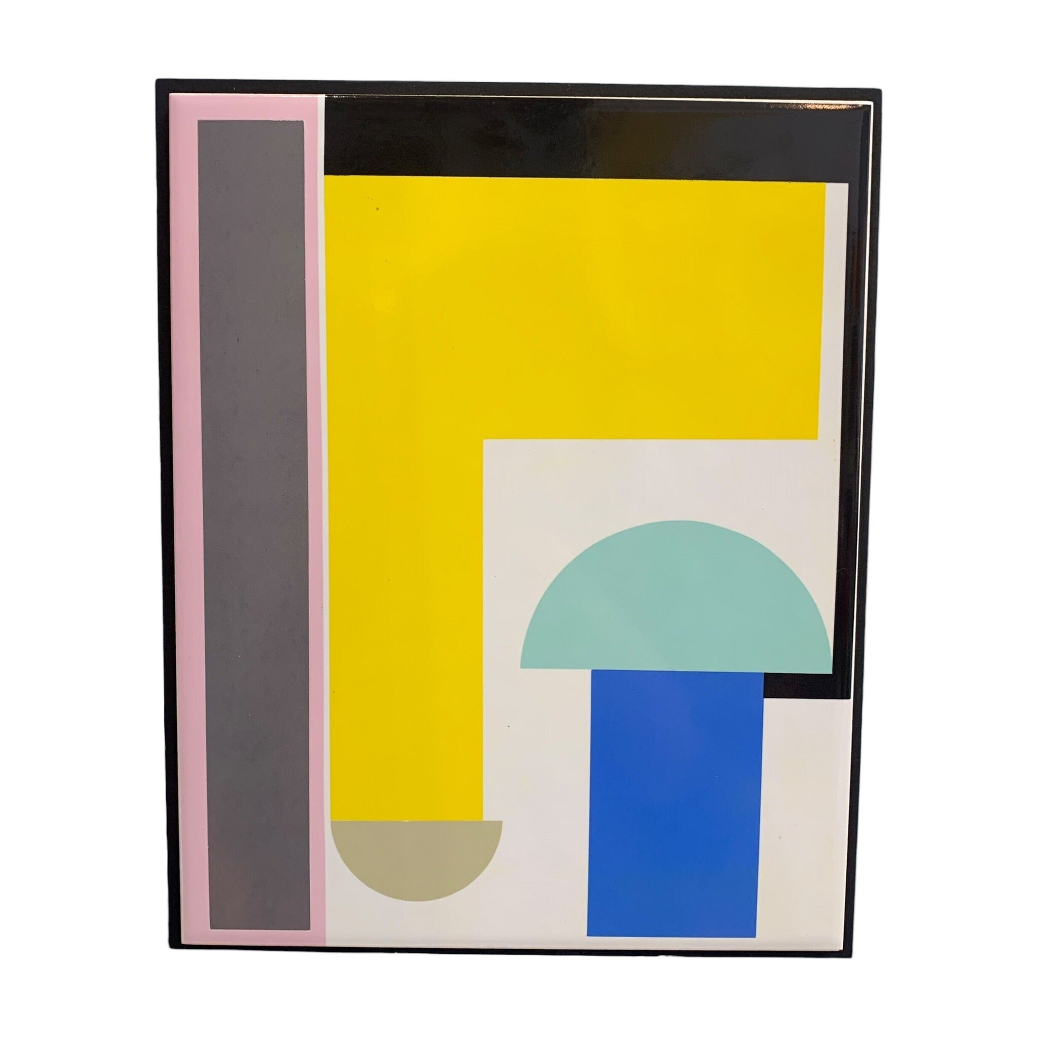 Grey Geometric Ceramic Wall Hanging