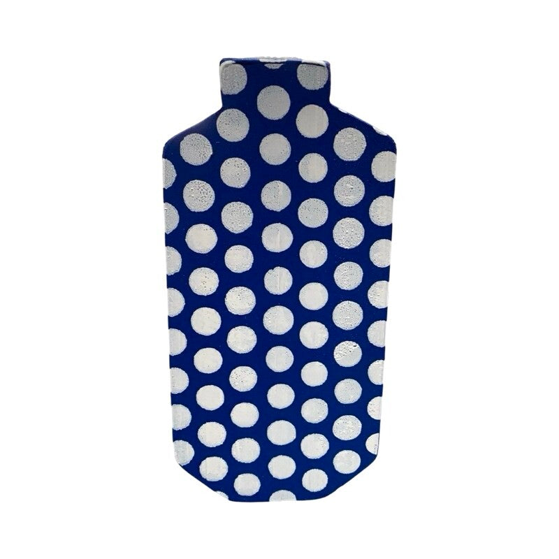 Angular Wooden Vase Small Dots