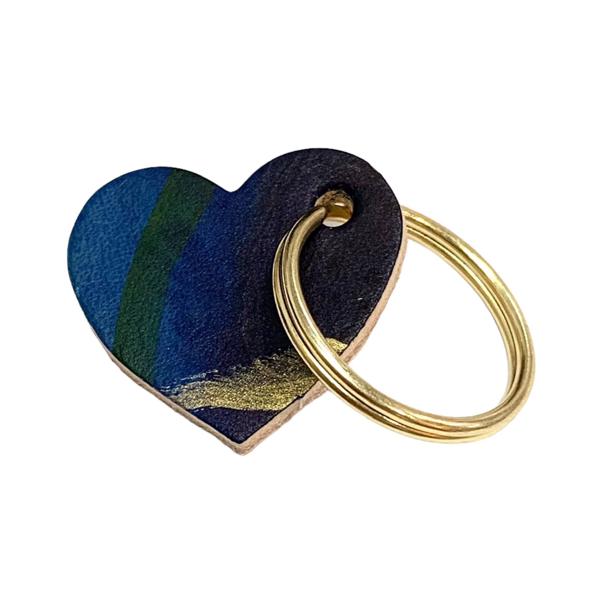 Heart Leather Keyring